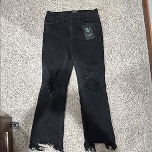 Black Distressed Women's Jeans
